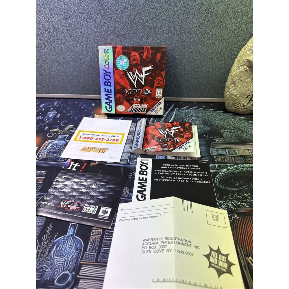 WWF Attitude (Game Boy Color | GBC) Authentic Box And Inserts Only NO GAME